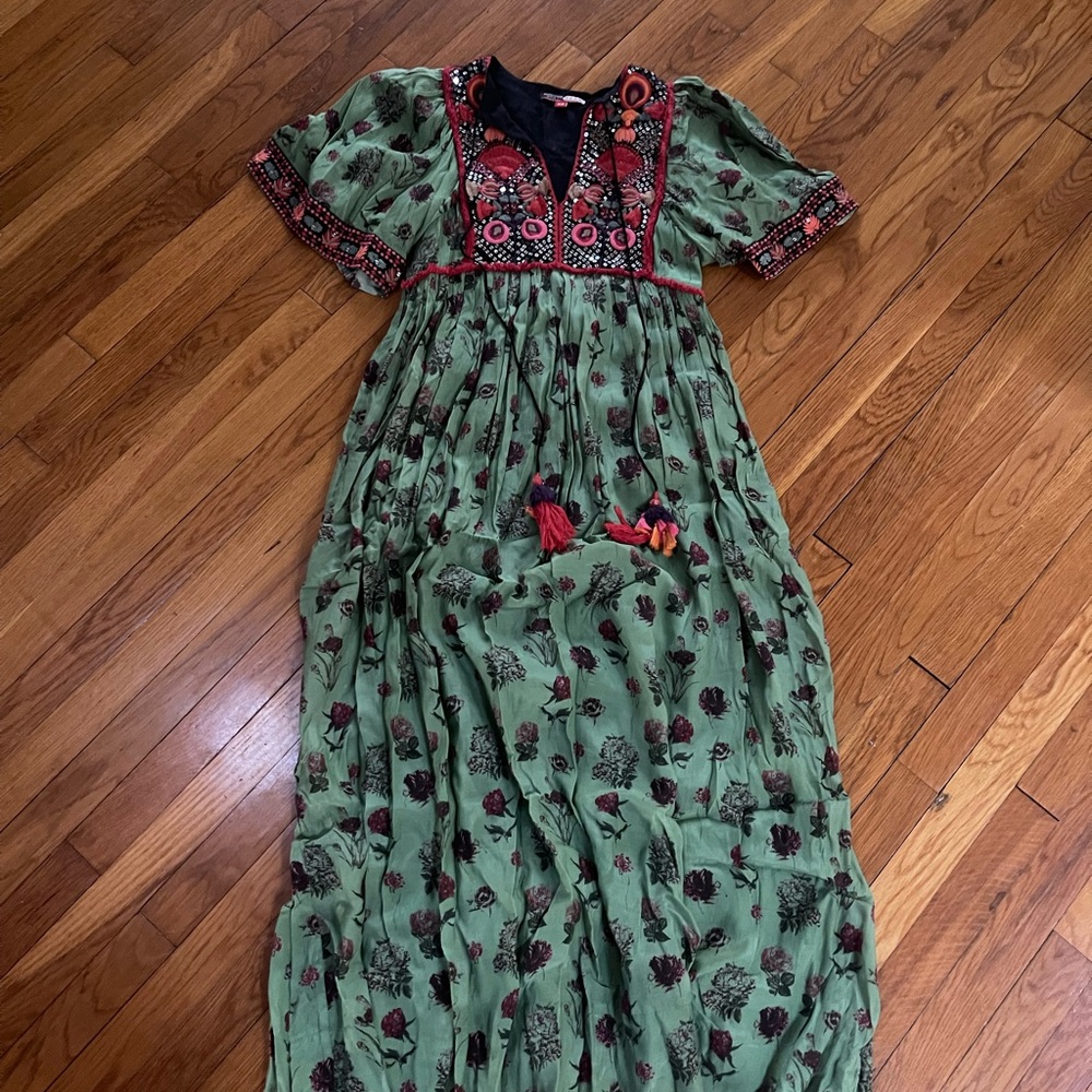 Anthropologie Basil Embroidered Dress  XS - Picture 2 of 5
